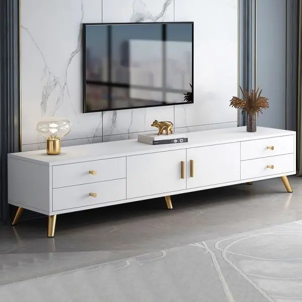 0bff2024c577e59b2c6b2534b64e616b میز tv پایه دار سفید - تصویر 1